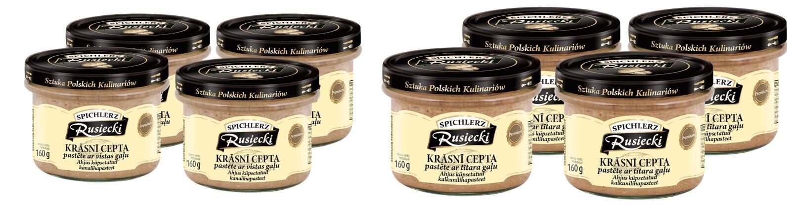 Krāsnī cepta pastēte MIX. AR vistas gaļu 160g x 4 un tītara gaļu 160g x 4 cena un informācija | Konservēti produkti | 220.lv