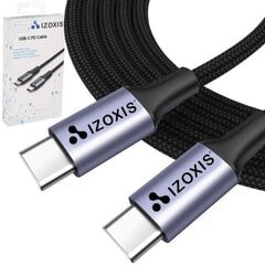 USB - C - USB - C kabelis 2m Izoxis cena un informācija | Kabeļi un vadi | 220.lv