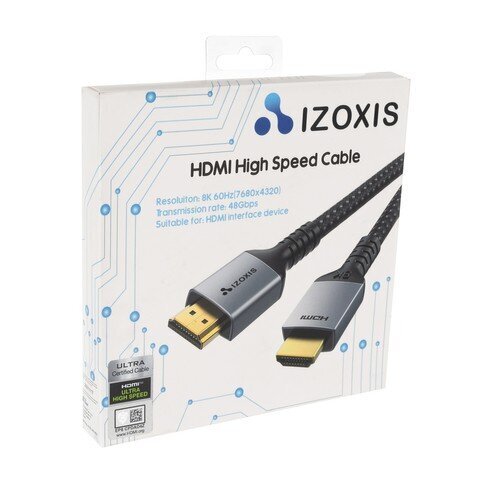 HDMI - HDMI kabelis 2m Izoxis cena un informācija | Kabeļi un vadi | 220.lv