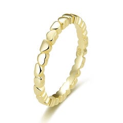 Beneto Apzeltīts sudraba gredzens ar sirsniņām AGG344-GOLD cena un informācija | Gredzeni | 220.lv