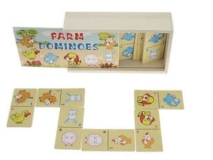 Koka galda spēle Domino, Farm цена и информация | Настольная игра | 220.lv