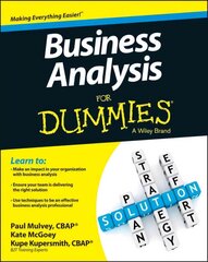 Business Analysis For Dummies цена и информация | Книги по экономике | 220.lv