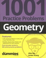 Geometry: 1001 Practice Problems For Dummies (plus Free Online Practice) cena un informācija | Ekonomikas grāmatas | 220.lv