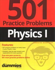 Physics I: 501 Practice Problems For Dummies (plus Fr ee Online Practice) cena un informācija | Ekonomikas grāmatas | 220.lv