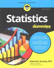 Statistics For Dummies 2nd Edition cena un informācija | Ekonomikas grāmatas | 220.lv