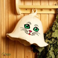 Шапка для сауны "Sauna Kitten" 100% шерсть цена и информация | Аксессуары для сауны и бани | 220.lv