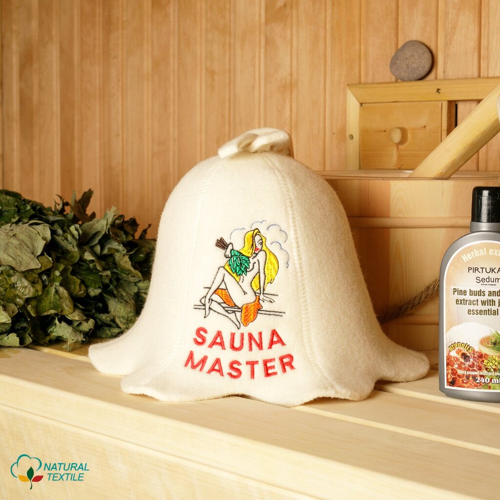 Pirts cepure "Sauna Master" 100% vilna cena un informācija | Pirts lietas | 220.lv