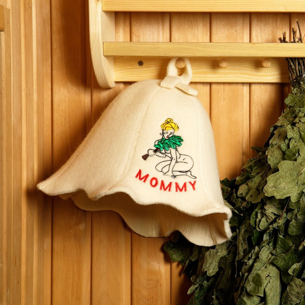 Pirts cepure "Sauna Mommy" 100% vilna cena un informācija | Pirts lietas | 220.lv