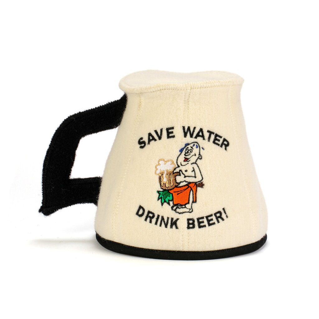 Pirts cepure "Save Water Mug" 100% vilna цена и информация | Pirts lietas | 220.lv