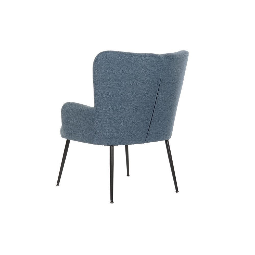 Atzveltnes krēsls DKD Home Decor Melns Zils Metāls (70 x 60 x 84 cm) (2 pcs) цена и информация | Atpūtas krēsli | 220.lv
