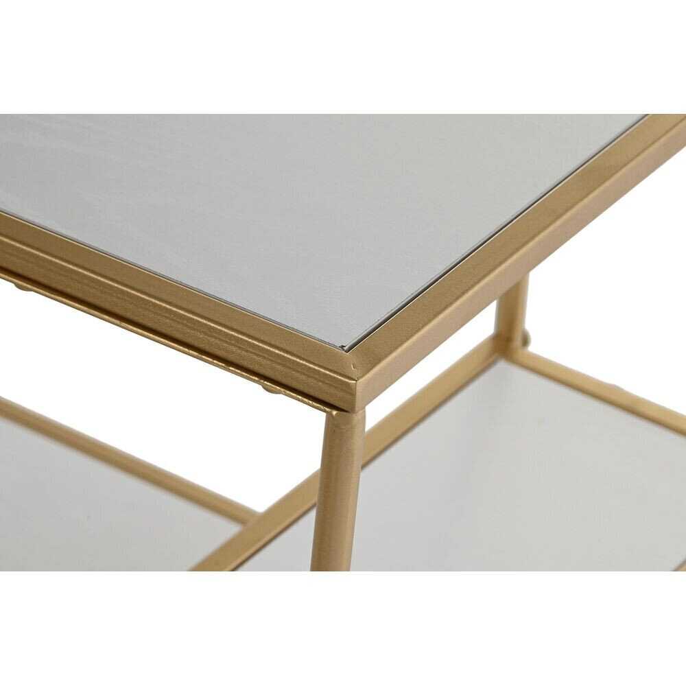 Mazs galdiņš DKD Home Decor Bronza Metāls MDF Balts (50 x 40 x 55,5 cm) cena un informācija | Žurnālgaldiņi | 220.lv
