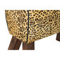 Kāju soliņš DKD Home Decor Melns Koks Brūns Āda Leoparda (67 x 30 x 51 cm) цена и информация | Sēžammaisi, pufi | 220.lv