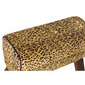 Kāju soliņš DKD Home Decor Melns Koks Brūns Āda Leoparda (67 x 30 x 51 cm) цена и информация | Sēžammaisi, pufi | 220.lv