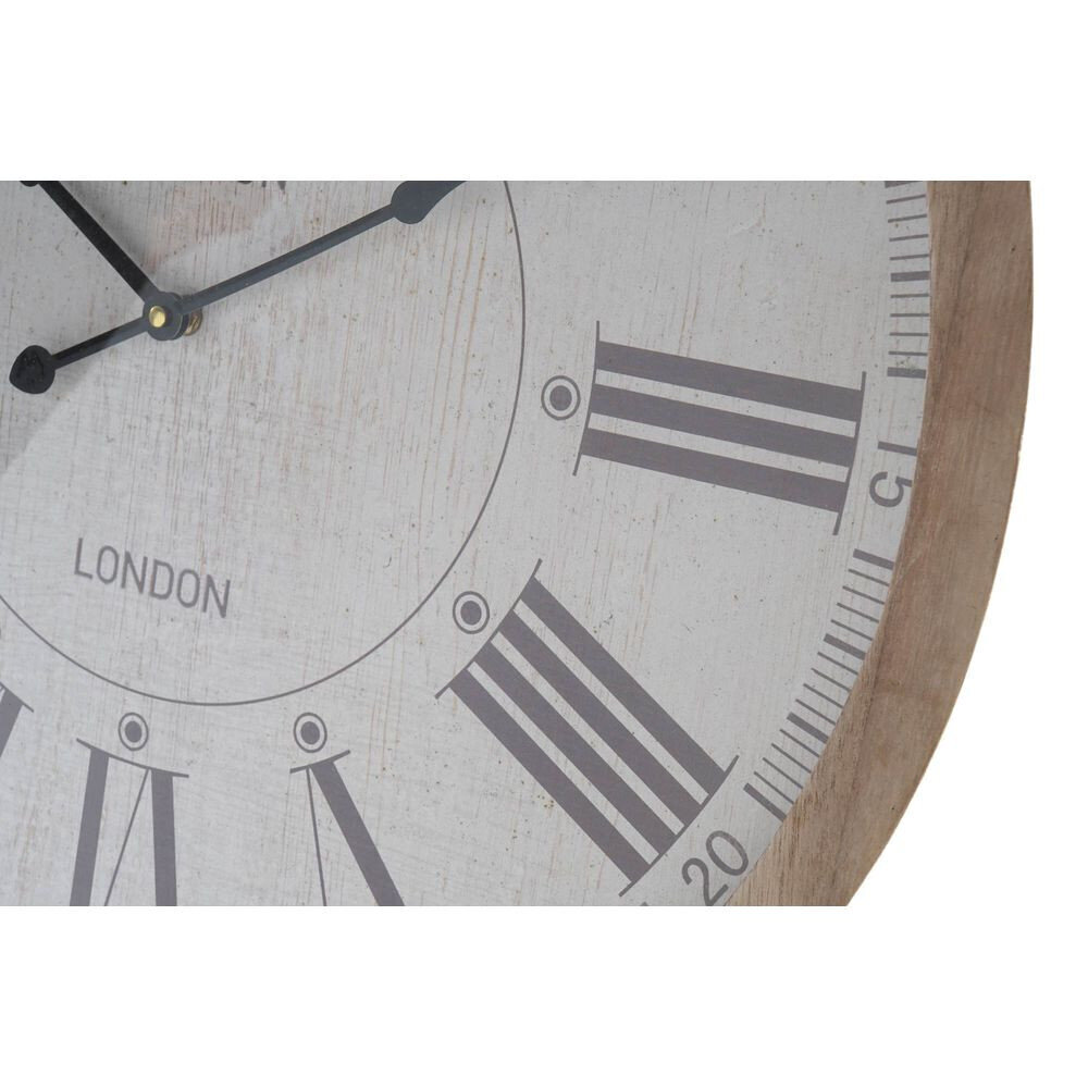Sienas pulkstenis DKD Home Decor Stikls Bēšs Koks MDF (59.5 x 6 x 59.5 cm) цена и информация | Pulksteņi | 220.lv