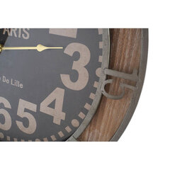Sienas pulkstenis DKD Home Decor Stikls Melns Brūns Dzelzs Koks MDF (60 x 7 x 72 cm) cena un informācija | Pulksteņi | 220.lv