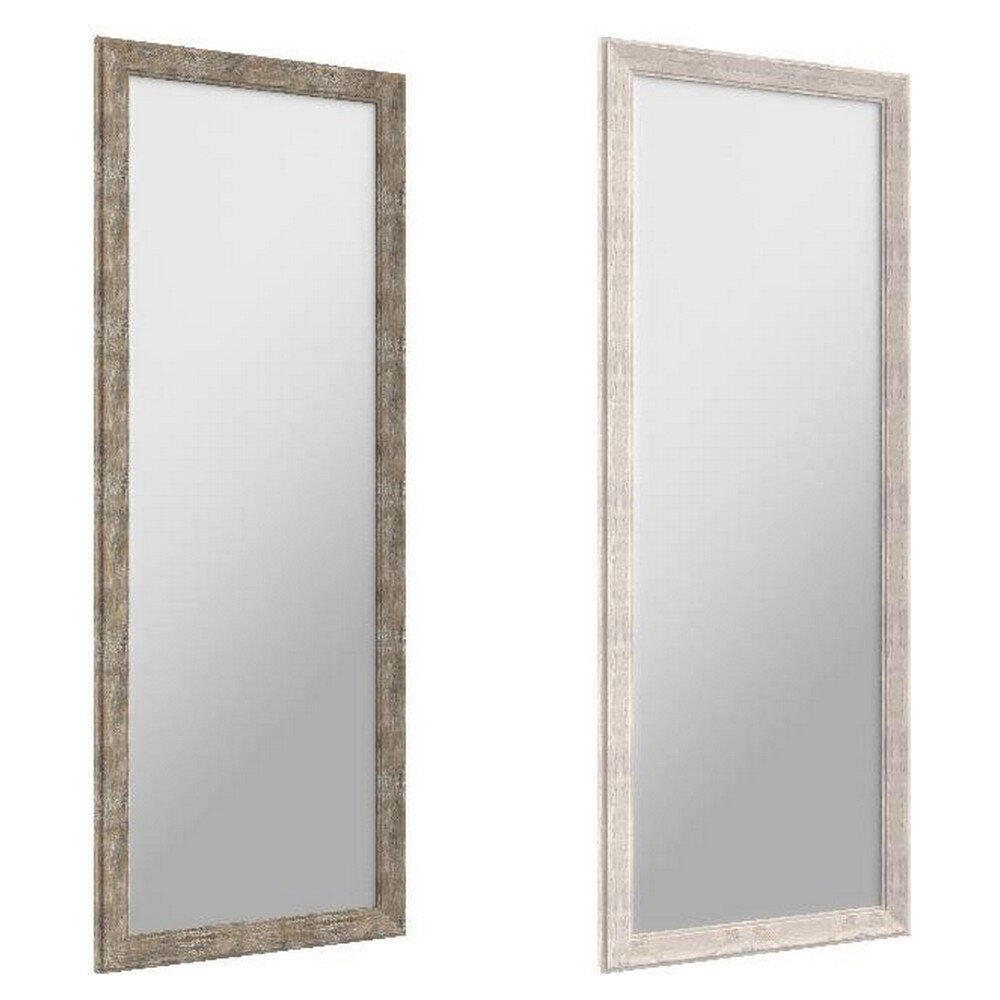 Sienas spogulis DKD Home Decor Stikls Pelēks Bēšs polistirols (36 x 2 x 95.5 cm) (3 pcs) cena un informācija | Spoguļi | 220.lv