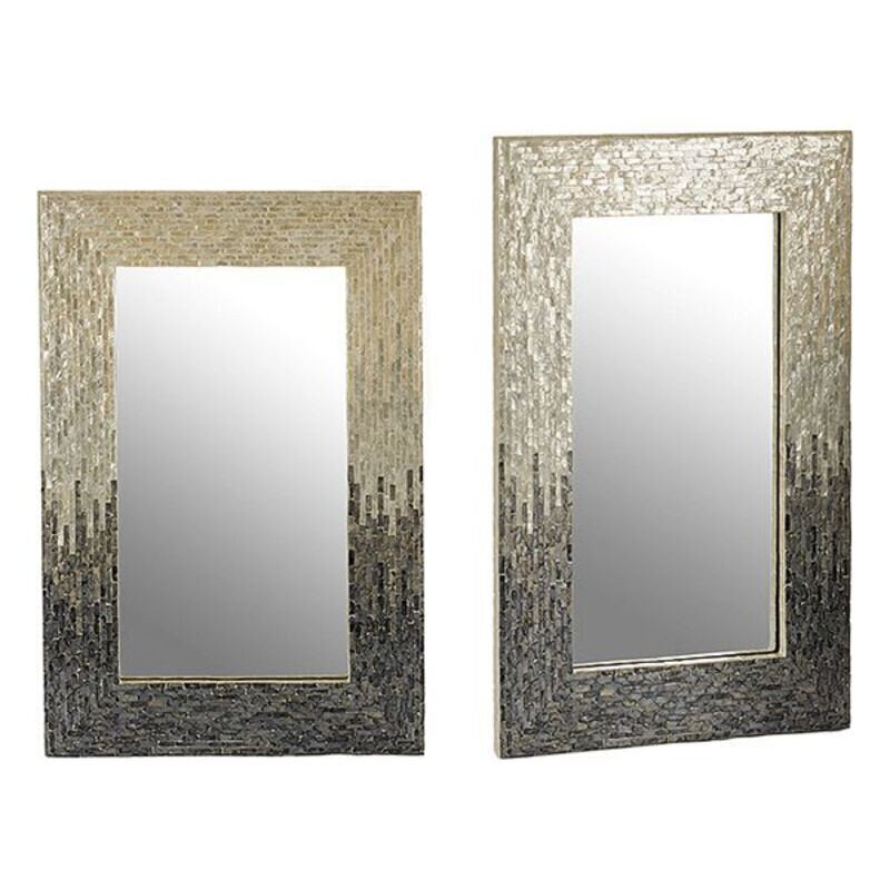 Spogulis Pelēks Izbalējis efekts Spogulis (2,5 x 91,5 x 61,5 cm) cena un informācija | Spoguļi | 220.lv
