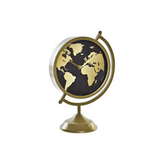 Настольные часы DKD Home Decor Стеклянный Позолоченный Металл Карта Мира (22 x 12 x 31 cm) цена и информация | Часы | 220.lv