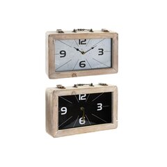 Galda pulkstenis DKD Home Decor Stikls Melns Metāls Balts Koks MDF (30 x 6 x 20 cm) (2 pcs) cena un informācija | Pulksteņi | 220.lv