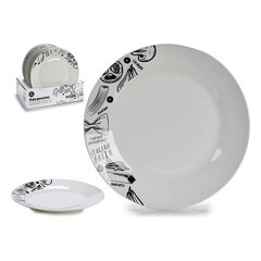 Plakans šķīvis Ø 24,5 cm Porcelāns (24 x 2,6 x 24 cm) cena un informācija | Trauki, šķīvji, pusdienu servīzes | 220.lv