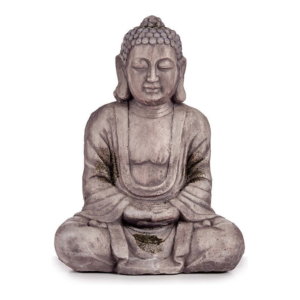 Dekoratīva figūra dārzam Buda Pelēks Polirezīns (25 x 57 x 42,5 cm) cena un informācija | Dārza dekori | 220.lv