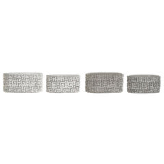 Podu komplekts DKD Home Decor ‎S3023993 Pelēks Cements Balts Moderns Ģeometrisks (23 x 12,5 x 11 cm) (2 gb.) cena un informācija | Puķu podi | 220.lv