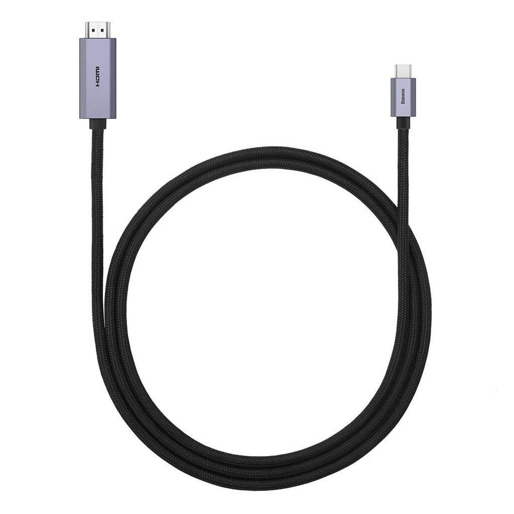 Baseus High Definition Series adapter cable USB Type C - HDMI 2.0 4K 60Hz 1m black (WKGQ010001) цена и информация | Savienotājkabeļi | 220.lv