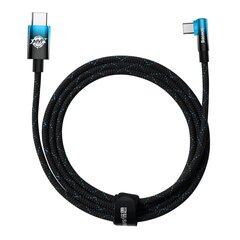 Baseus MVP Elbow angled cable Power Delivery cable with side connector USB Type C / USB Type C 2 м 100 Вт 5A blue (CAVP000721) цена и информация | Кабели для телефонов | 220.lv