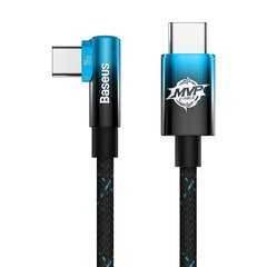 Baseus MVP Elbow angled cable Power Delivery cable with side connector USB Type C / USB Type C 2m 100W 5A blue (CAVP000721) cena un informācija | Savienotājkabeļi | 220.lv