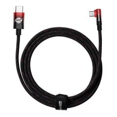 Baseus MVP Elbow angled cable Power Delivery cable with side connector USB Type C / USB Type C 2m 100W 5A red (CAVP000720 cena un informācija | Savienotājkabeļi | 220.lv