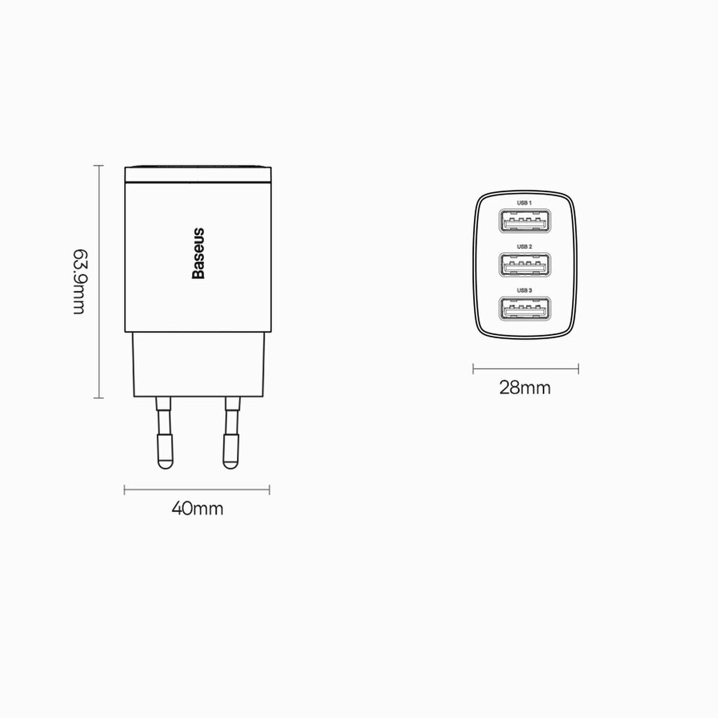 Baseus Compact CCXJ020101 цена и информация | Lādētāji un adapteri | 220.lv