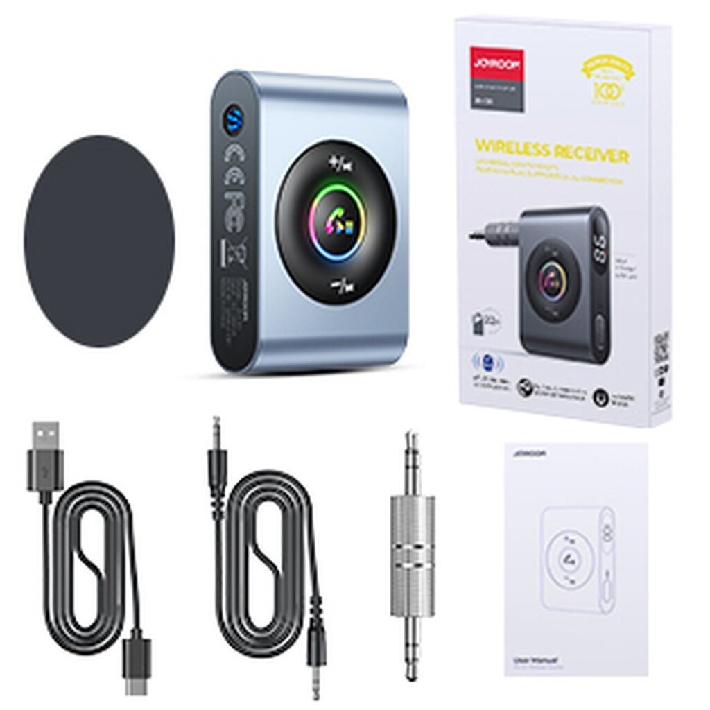 Joyroom car Bluetooth 5.3 transmitter and hands-free kit for AUX 3.5mm mini jack port (JR-CB1) cena un informācija | Savienotājkabeļi | 220.lv