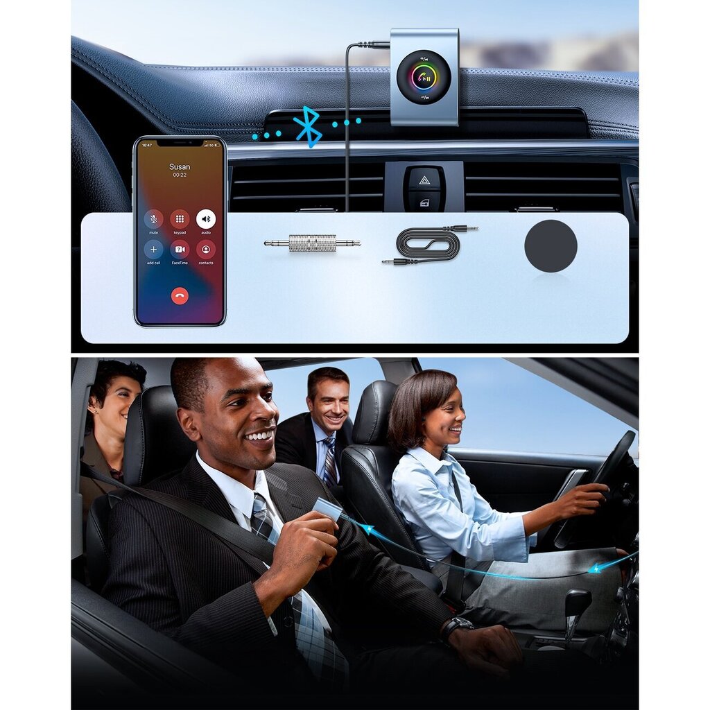 Joyroom car Bluetooth 5.3 transmitter and hands-free kit for AUX 3.5mm mini  jack port (JR-CB1) цена | 220.lv