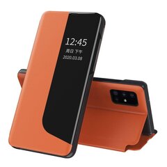 Eco Leather View Case elegant bookcase type case with kickstand for Huawei P40 orange cena un informācija | Telefonu vāciņi, maciņi | 220.lv