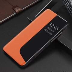 Eco Leather View Case elegant bookcase type case with kickstand for Huawei P40 orange cena un informācija | Telefonu vāciņi, maciņi | 220.lv