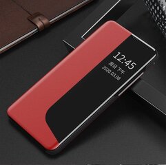 Eco Leather View Case elegant bookcase type case with kickstand for Huawei P40 red cena un informācija | Telefonu vāciņi, maciņi | 220.lv