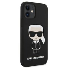 Karl Lagerfeld KLHCP12SSLFKBK, piemērots iPhone 12 mini 5,4", melns cena un informācija | Telefonu vāciņi, maciņi | 220.lv