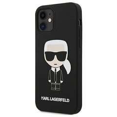 Karl Lagerfeld KLHCP12SSLFKBK, piemērots iPhone 12 mini 5,4", melns cena un informācija | Telefonu vāciņi, maciņi | 220.lv