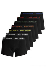 7 PACK - vīriešu bokseri JACBASIC 12165587 Melns cena un informācija | Vīriešu apakšbikses | 220.lv