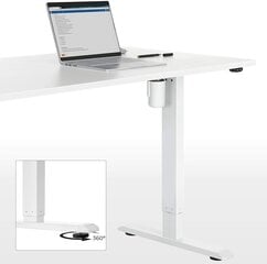 Электрический компьютерный стол с мотором, белый цена и информация | Компьютерные, письменные столы | 220.lv