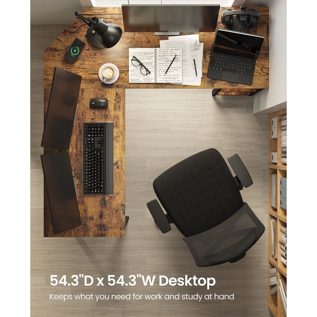 Industriāla izskata L-veida datora galds cena un informācija | Datorgaldi, rakstāmgaldi, biroja galdi | 220.lv