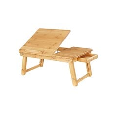 Бамбуковый регулируемый по высоте стол для ноутбука цена и информация | Компьютерные, письменные столы | 220.lv