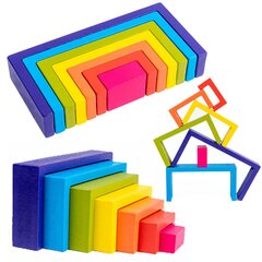 Деревянная цветная головоломка цена и информация | Игрушки для малышей | 220.lv