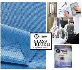 Mikrošķiedras drāna pulēšanai Cisne Glass Blue, 12 gab. cena un informācija | Tīrīšanas piederumi | 220.lv