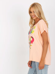 персиковая хлопковая блузка с принтом цена и информация | Женские блузки, рубашки | 220.lv