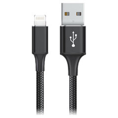 USB uz Lightning Kabelis Goms Melns 2 m cena un informācija | Kabeļi un vadi | 220.lv