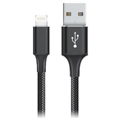 USB uz Lightning Kabelis Goms Melns 1 m cena un informācija | Kabeļi un vadi | 220.lv