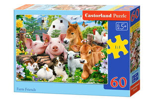 Puzle Castorland Farm Friends, 60 daļu cena un informācija | Puzles, 3D puzles | 220.lv