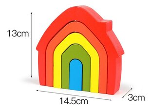 Красочный пазл - Дом цена и информация | Игрушки для малышей | 220.lv