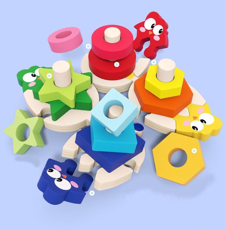 Koka figūru puzle - Shapes Sorter cena un informācija | Rotaļlietas zīdaiņiem | 220.lv